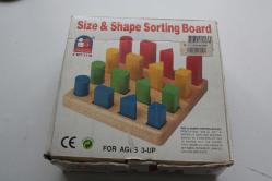 Şekil ve Boyut Ayırma Panosu  ÖĞRETİCİ EĞİTİCİ COCUKLAR İÇİN  (YENİ RAF