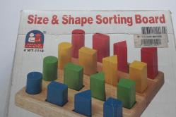 Şekil ve Boyut Ayırma Panosu  ÖĞRETİCİ EĞİTİCİ COCUKLAR İÇİN  (YENİ RAF