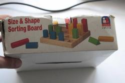 Şekil ve Boyut Ayırma Panosu  ÖĞRETİCİ EĞİTİCİ COCUKLAR İÇİN  (YENİ RAF