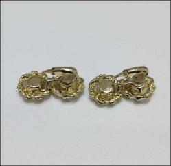 Vintage Yanar Döner Taşlı Klipsli Küpeler  (91)