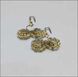 Vintage Yanar Döner Taşlı Klipsli Küpeler  (91)