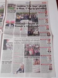 Sözcü Gazetesi - 21 Nisan 2017 - MHP Milletvekili Saffet Sancaklı - Hayır Çıksaydı Referandumu İptal Edeceklerdi - Taksim'den Sonra Sıra Ankara'da - Güven Park'a Cami - Okumuş Kesim Hayır Dedi - FETÖ'nün 85 İmamına Operasyon