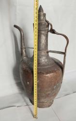 BAKIR İBRİK, ANTİKA BAKIR İBRİK 1930-40 LARDAN USTA İŞİ BAKIRDAN MAMÛL İBRİK, MUHTEŞEM İŞÇİLİKLİ, DEKORLUK BAKIR İBRİK.