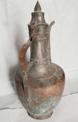 BAKIR İBRİK, ANTİKA BAKIR İBRİK 1930-40 LARDAN USTA İŞİ BAKIRDAN MAMÛL İBRİK, MUHTEŞEM İŞÇİLİKLİ, DEKORLUK BAKIR İBRİK.