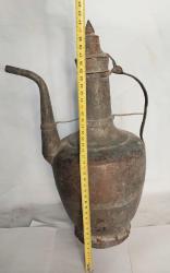 BAKIR İBRİK, ANTİKA BAKIR İBRİK 1930-40 LARDAN USTA İŞİ BAKIRDAN MAMÛL İBRİK, MUHTEŞEM İŞÇİLİKLİ, DEKORLUK BAKIR İBRİK.