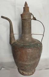 BAKIR İBRİK, ANTİKA BAKIR İBRİK 1930-40 LARDAN USTA İŞİ BAKIRDAN MAMÛL İBRİK, MUHTEŞEM İŞÇİLİKLİ, DEKORLUK BAKIR İBRİK.