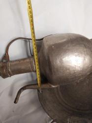 BAKIR İBRİK, ANTİKA BAKIR LENGERİ İLE BERABER İBRİK 1930-40 LARDAN USTA İŞİ BAKIRDAN MAMÛL LENGER VE  İBRİK, MUHTEŞEM İŞÇİLİKLİ, DEKORLUK LENGERLİ BAKIR İBRİK.