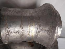 BAKIR İBRİK, ANTİKA BAKIR LENGERİ İLE BERABER İBRİK 1930-40 LARDAN USTA İŞİ BAKIRDAN MAMÛL LENGER VE  İBRİK, MUHTEŞEM İŞÇİLİKLİ, DEKORLUK LENGERLİ BAKIR İBRİK.