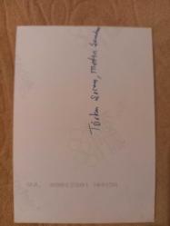 TÜRKAN ŞORAY'IN ORİJİNAL FOTOĞRAFI - 12,5 x 9 cm EBADINDA - TÜRKAN ŞORAY ve METİN ŞAMDAN BİRLİKTE POZ VERİRLERKEN