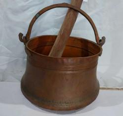 BAKIR  BAKRAÇ, BAKIR HELKE,1930-40 LARDAN USTA İŞİ KIRLANGIÇ GEÇME, BAKIRDAN MAMÛL BAKRAÇ, HELKE,SU KOVASI, MUHTEŞEM İŞÇİLİKLİ, DEKORLUK BAKRAÇ.