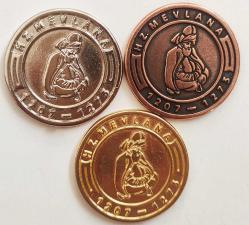 Hz. Mevlana Celaleddin-i Rumi Hatıra Madalyon.. 3 Adet Fiyatıdır..