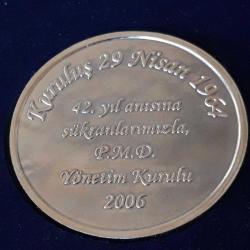 Parlamento Muhabirleri Derneği 42. Yıl Hatıra Madalyon Özel Kadife Kutusunda 2006