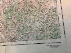 SİVAS HARİTASI - BEZ - HARİTA UMUM MÜDÜRLÜĞÜ 1936