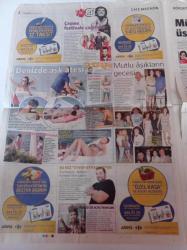 Milliyet Cafe Gazetesi - 25 Haziran 2009 - Okan Bayülgen - Uğur Dündar Yılın Babası - Kurtlar Vadisi Pusu - Beren Saat - Ivana Sert - Tanyeli - Arda Turan - Bendeniz - Petek Dinçöz Fenerbahçe Karşısında Hep Yenildim