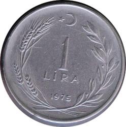 Türkiye Cumhuriyeti 1975  Yılı 1 Lira No 1013