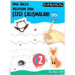 Okul Öncesi Kolaydan Zora Çizgi Çalışmaları Kitabı