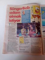 Hürriyet Keyif Gazetesi - 15  Mayıs 2005 - Sünger Bob Adam Olmak İstiyor - Yelda Reynaud Ve Nihat Odabaşının Dört Gün Boyunca Çekilen Sevişme Sahnesi - Şair Behçet Necatigil'in Kızı Ayşe Sarısayın - Kaşgarlı Mahmud - Teoman - Candan Erçetin - Anathema - Mor Ve Ötesi - Yalın - Rasim Öztekin