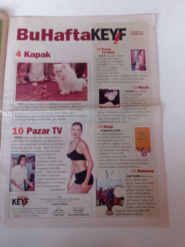 Hürriyet Keyif Gazetesi 18 Ağustos 2002 Milenyum Faresi Geri  