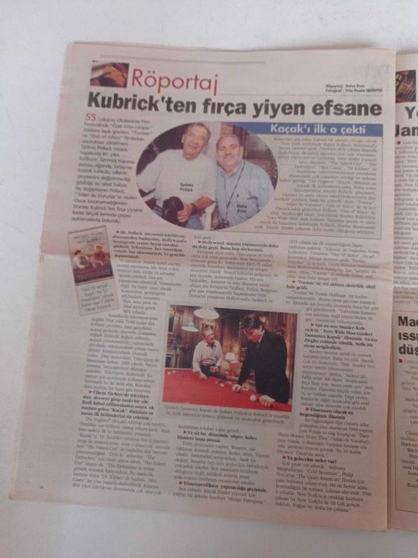 Hürriyet Keyif Gazetesi 25 Ağustos 2002 -Stanley Kubrick'ten