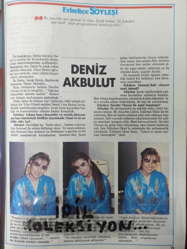 Erkekçe Dergisi Mart 1989 Burçin Orhon Deniz Akbulut Küçük  