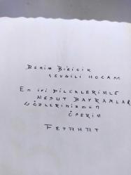 KRT110---- ÖĞRETMENE YOLLANMIŞ BAYRAM KARTPOSTALI