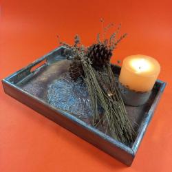 El Yapımı Antik Ahşap Tepsi*