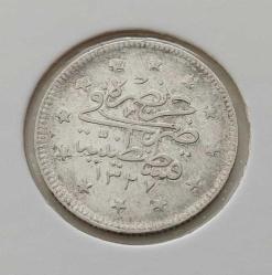 GÜMÜŞ 2 KURUŞ 1327-3 SULTAN MEHMET REŞAT DÖNEMİ ORİJİNAL ÇİLALTI 1B2Y NADİRDİR