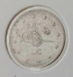 GÜMÜŞ 2 KURUŞ 1327-3 SULTAN MEHMET REŞAT DÖNEMİ ORİJİNAL ÇİLALTI 1B2Y NADİRDİR