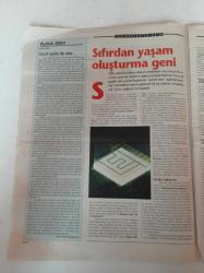 Cumhuriyet Bilim Teknik Gazetesi - 14 Haziran 2003 - Sayı 847 - Küreselleşme Bakü'den Bakış -  Düşünme Evi Değişme Evi - Böbrek Taşlarından Korunmak Mümkün Mü -Sıfırdan Yaşam Oluşturma Geni - Bir Kilo Ağırlığını Kaybediyor - Evliya Çelebi Ve Fosillerin Yorumu - Duygular Nerede Bulunur