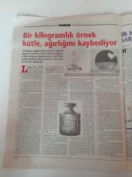 Cumhuriyet Bilim Teknik Gazetesi - 14 Haziran 2003 - Sayı 847 - Küreselleşme Bakü'den Bakış -  Düşünme Evi Değişme Evi - Böbrek Taşlarından Korunmak Mümkün Mü -Sıfırdan Yaşam Oluşturma Geni - Bir Kilo Ağırlığını Kaybediyor - Evliya Çelebi Ve Fosillerin Yorumu - Duygular Nerede Bulunur