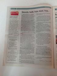 Cumhuriyet Bilim Teknoloji Gazetesi - 20 Mart 2015 - Sayı 1461 - Anneler Ve Öğretmenler- Onursal Doktora Hak Edenler Mi Alıyor - Hikikomori ( Elini Eteğini Çekmek...) - Nihat Buzcuk'un Ardından -Bir Dokunuş Binlerce Söze Bedel - Dünya ARGE Liginde Son Durum - İlk Kadın Astronotlar - İnternete Gerek Yok