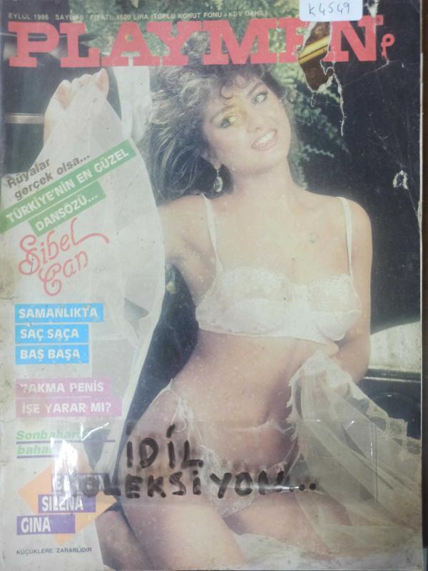 Playmen Yetişkin Erkek Dergisi Eylül 1986 Dansöz Sibel Can  