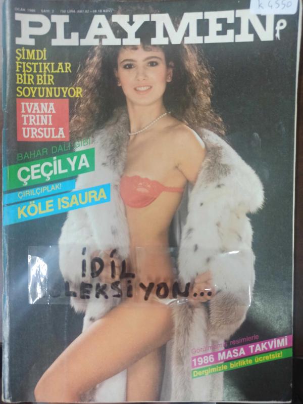 Playmen Yetişkin Erkek Dergisi Ocak 1986 Çecilya Köle İsaura  