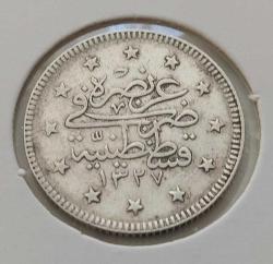 GÜMÜŞ 2 KURUŞ 1327-3 SULTAN MEHMET REŞAT DÖNEMİ ORİJİNAL ÇİLALTI 3M2BB NADİRDİR