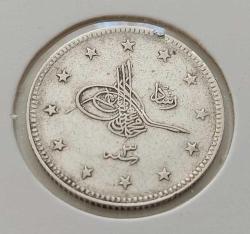 GÜMÜŞ 2 KURUŞ 1327-3 SULTAN MEHMET REŞAT DÖNEMİ ORİJİNAL ÇİLALTI 3M2BB NADİRDİR