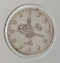 GÜMÜŞ 2 KURUŞ 1327-3 SULTAN MEHMET REŞAT DÖNEMİ ORİJİNAL ÇİLALTI 3M2BB NADİRDİR