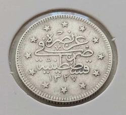 GÜMÜŞ 2 KURUŞ 1327-3 SULTAN MEHMET REŞAT DÖNEMİ ORİJİNAL ÇİLALTI 4Ç2NN NADİRDİR