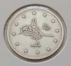 GÜMÜŞ 2 KURUŞ 1327-3 SULTAN MEHMET REŞAT DÖNEMİ ORİJİNAL ÇİLALTI 4Ç2NN NADİRDİR