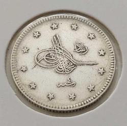 1327-4 GÜMÜŞ 2 KURUŞ SULTAN MEHMET REŞAT DÖNEMİ ORİJİNAL ÇİLALTI G2ÇÇ3 NADİR