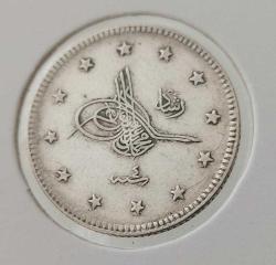 1327-4 GÜMÜŞ 2 KURUŞ SULTAN MEHMET REŞAT DÖNEMİ ORİJİNAL ÇİLALTI G2ÇÇ3 NADİR