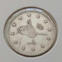 1327-4 GÜMÜŞ 2 KURUŞ SULTAN MEHMET REŞAT DÖNEMİ ORİJİNAL ÇİLALTI W2XX3 NADİR