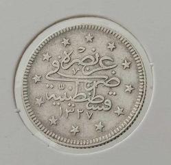 GÜMÜŞ 2 KURUŞ 1327-3 SULTAN MEHMET REŞAT DÖNEMİ ORİJİNAL ÇİL R1BBB1 NADİRDİR