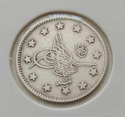 GÜMÜŞ 2 KURUŞ 1293-22 SULTAN II.ABDÜLHAMİT DÖNEMİ ORİJİNAL ÇOK ÇOK TEMİZ 1T2ŞS NADİRDİR