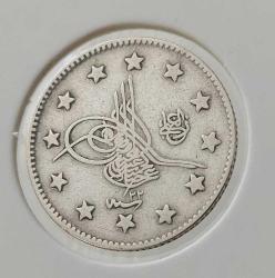 GÜMÜŞ 2 KURUŞ 1293-22 SULTAN II.ABDÜLHAMİT DÖNEMİ ORİJİNAL ÇOK ÇOK TEMİZ 1T2ŞS NADİRDİR