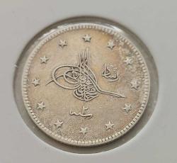 1327-2 GÜMÜŞ 2 KURUŞ SULTAN MEHMET REŞAT DÖNEMİ ORİJİNAL ÇİL AEÖ1U NADİRDİR