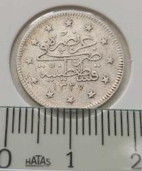 1327-2 GÜMÜŞ 2 KURUŞ SULTAN MEHMET REŞAT DÖNEMİ ORİJİNAL ÇİL AEÖ1U NADİRDİR