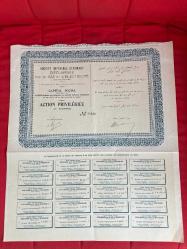 Gaz ve Elektirik Osmanlı Anonim Şirketi 1891 Hisse Senedi