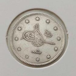 1327-6 GÜMÜŞ 2 KURUŞ SULTAN MEHMET REŞAT DÖNEMİ ORİJİNAL ÇİLALTI SS2JJ3 NADİRDİR