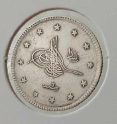 1327-6 GÜMÜŞ 2 KURUŞ SULTAN MEHMET REŞAT DÖNEMİ ORİJİNAL ÇİLALTI SS2JJ3 NADİRDİR