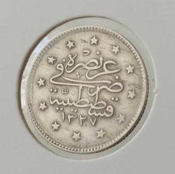 1327-6 GÜMÜŞ 2 KURUŞ SULTAN MEHMET REŞAT DÖNEMİ ORİJİNAL ÇİLALTI SS2JJ3 NADİRDİR